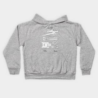 Gatling Gun Patent - 1862 Machine gun - SBpng Kids Hoodie